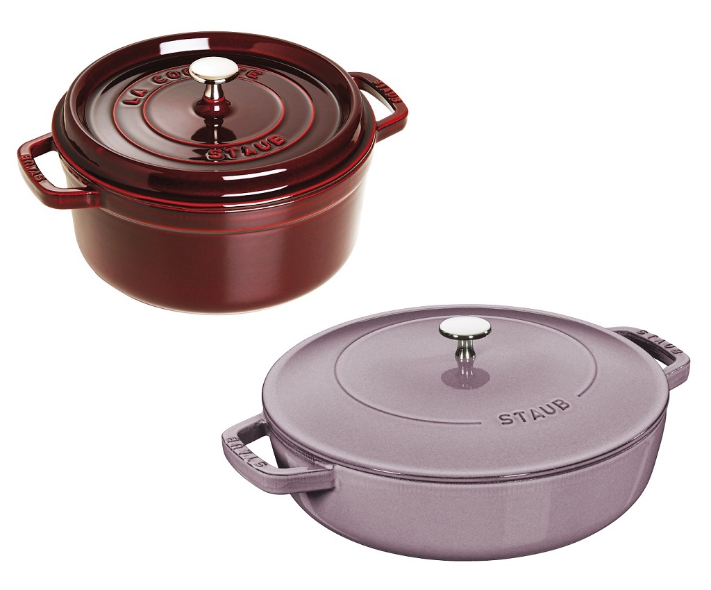 Cast Iron Round Cocotte + Braiser 2pcs Set